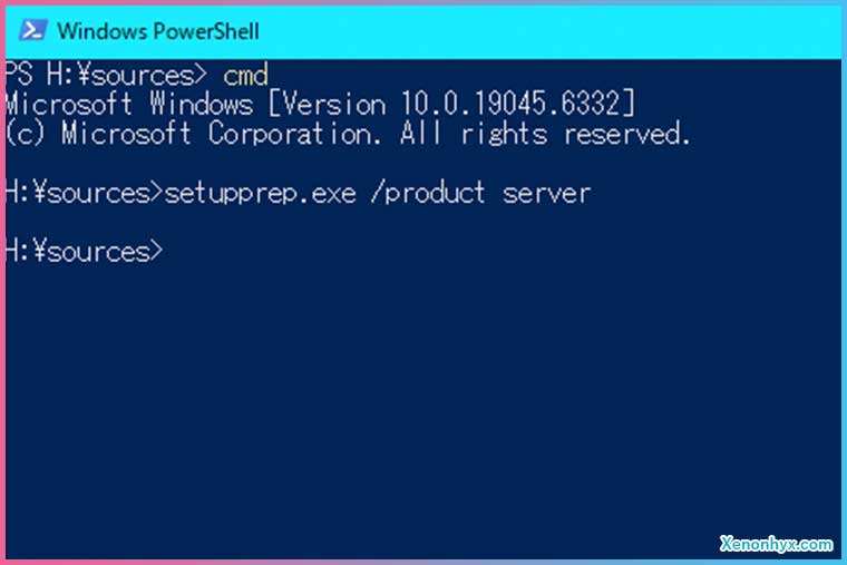 PowerShellコマンド入力画面